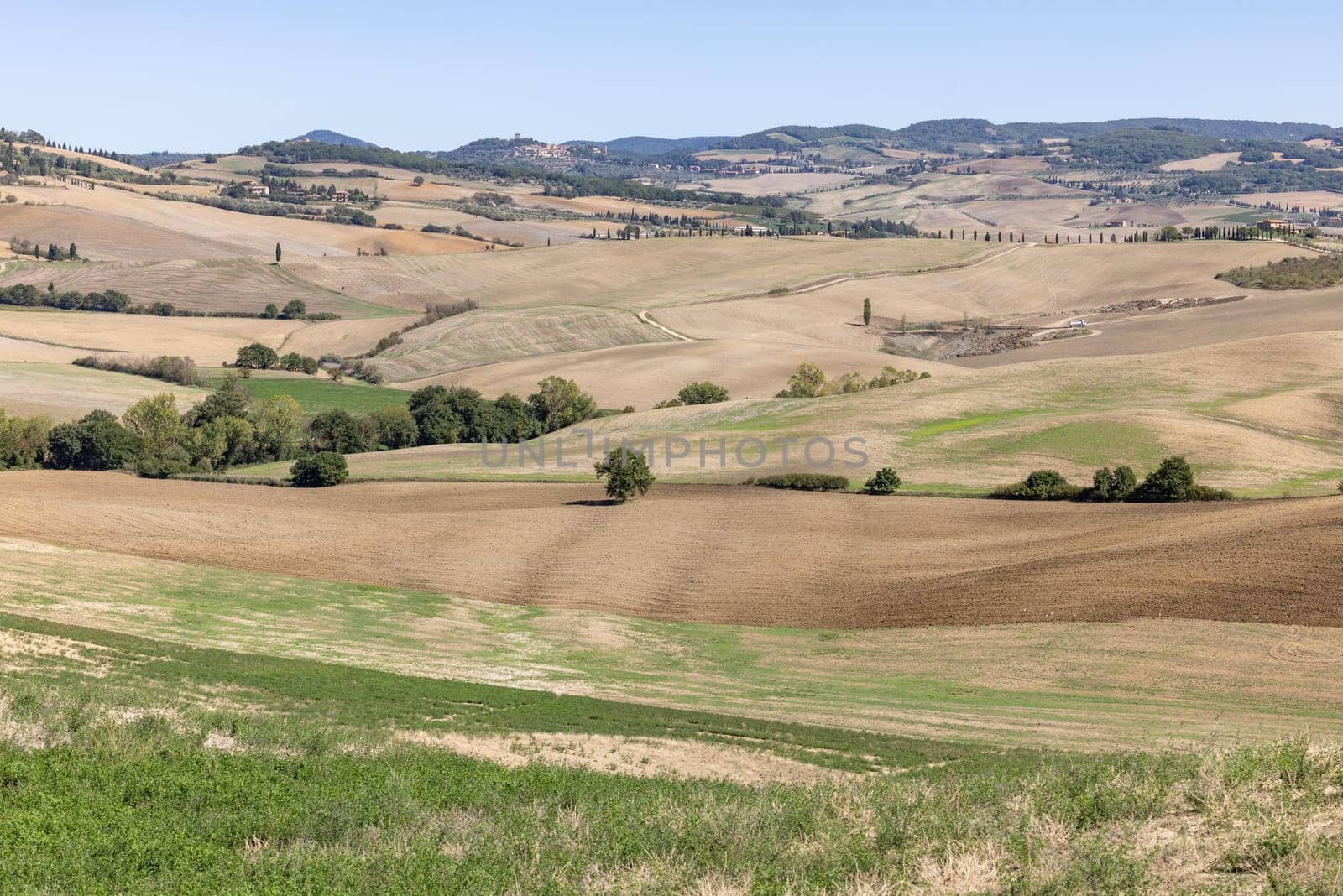 The rural landscape near Pienza in Tuscany. Italy
