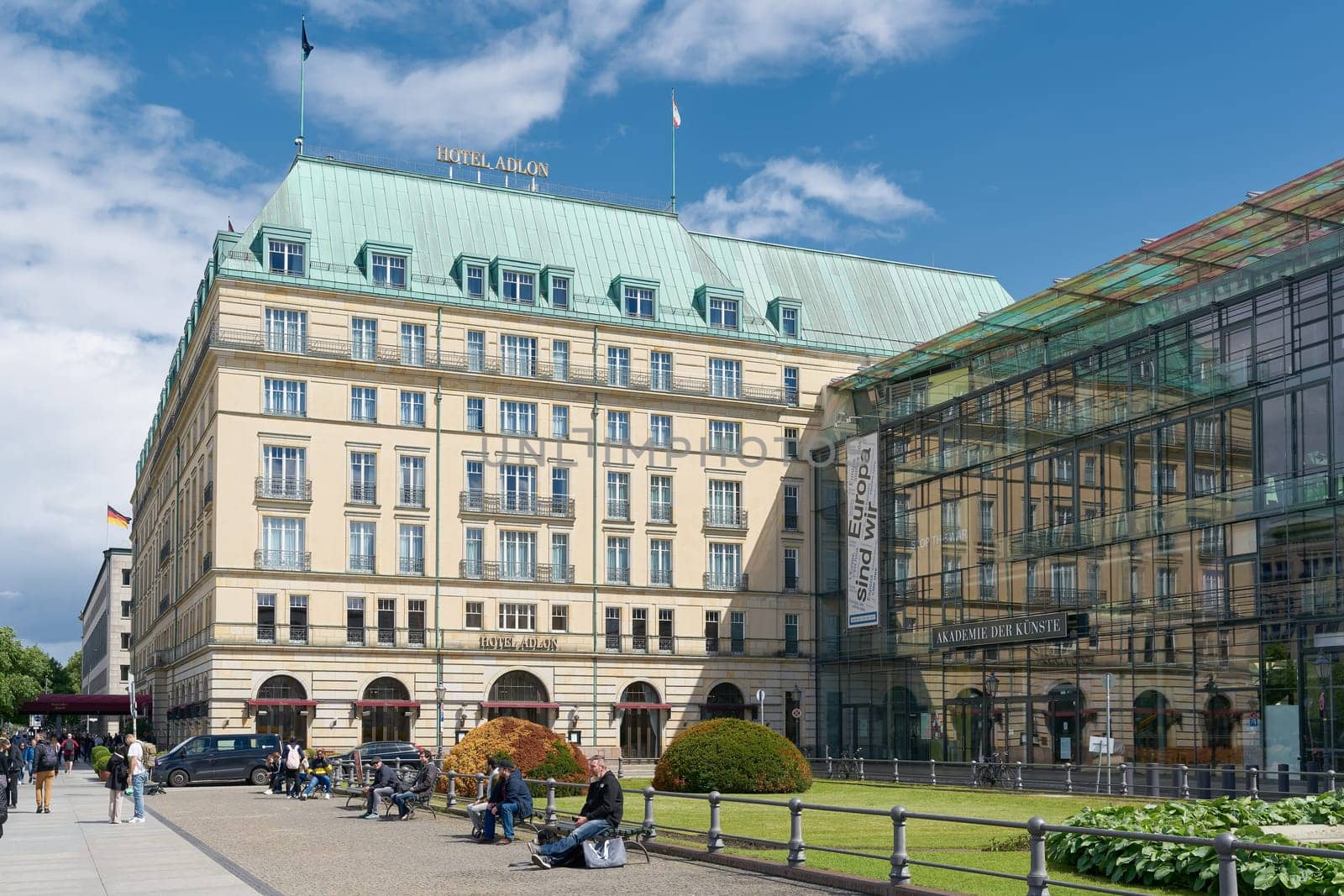 The famous Hotel Adlon, accommodation for state guests and celebrities at Pariser Platz in Berlin