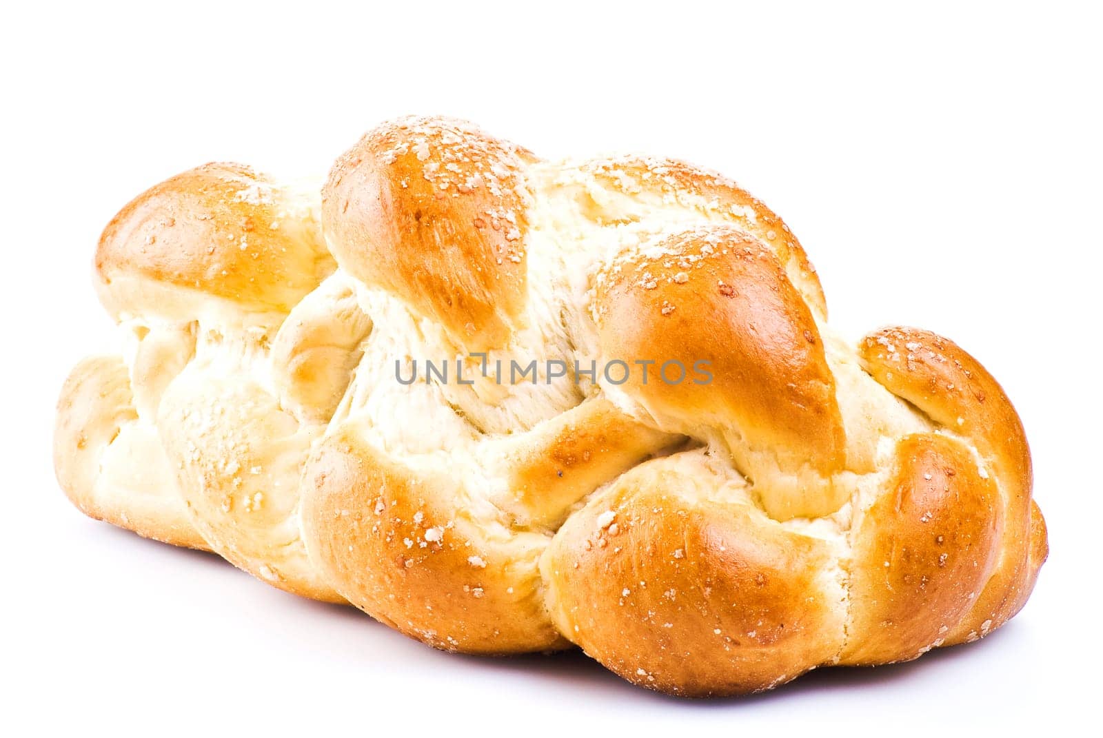 Fresh sweet roll isolated over white background