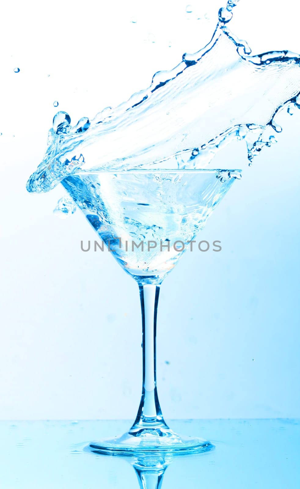coctail splash on white background close up