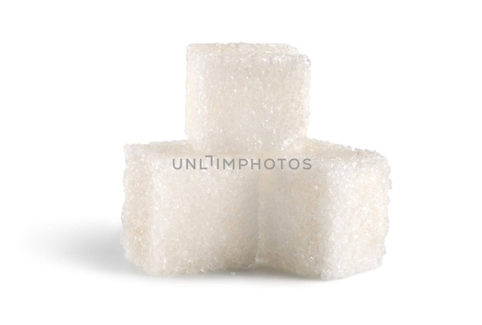 Sugar cube isolated on a white background