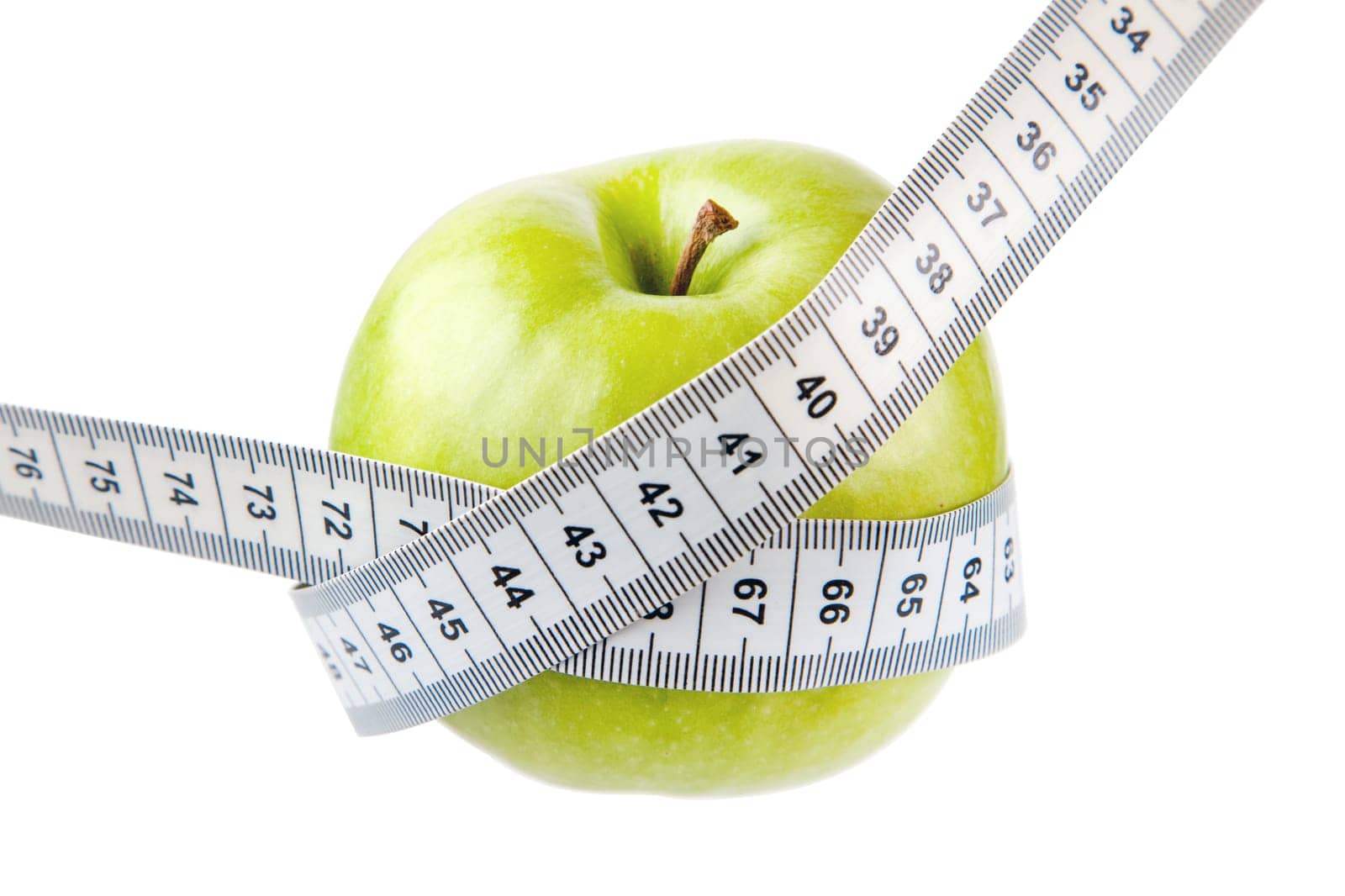 Apple with tape measure