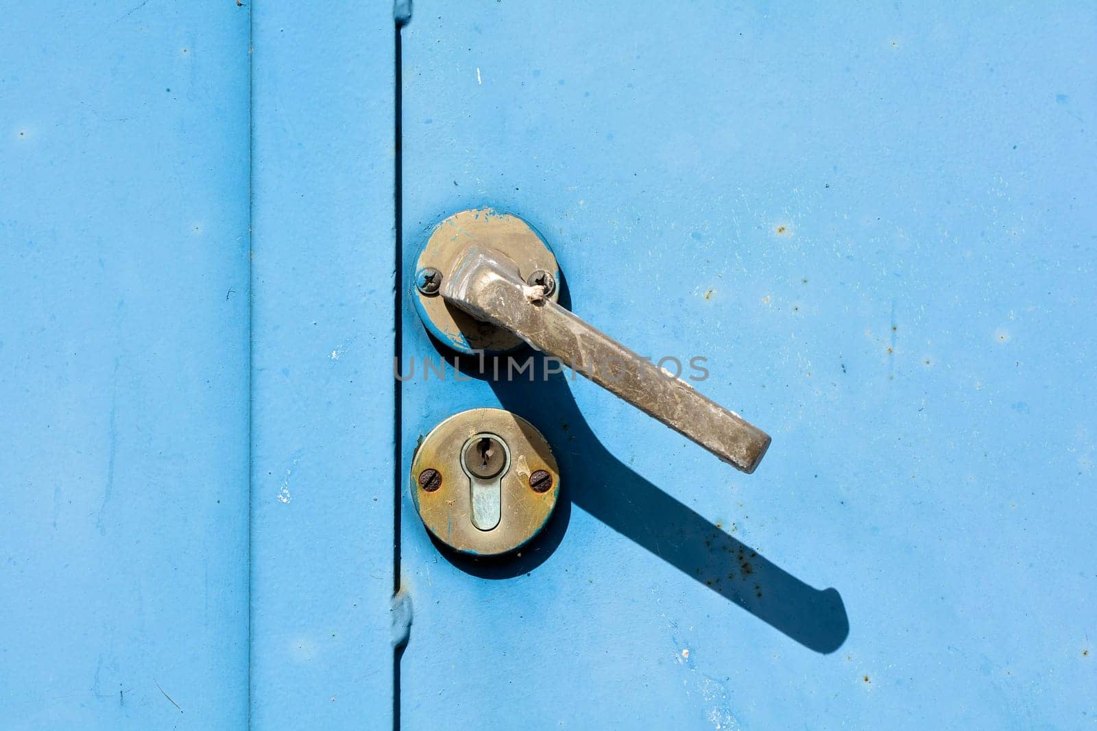 blue steel door