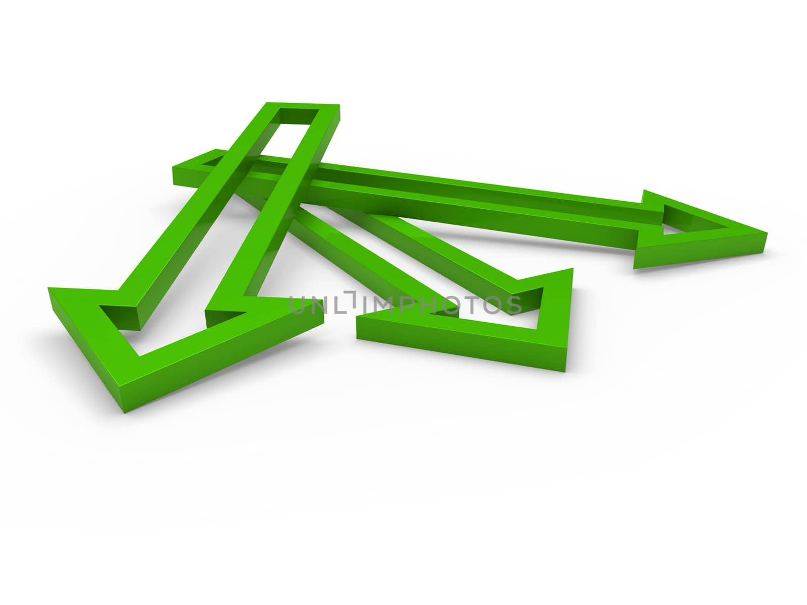 3d arrow green up success growth business
