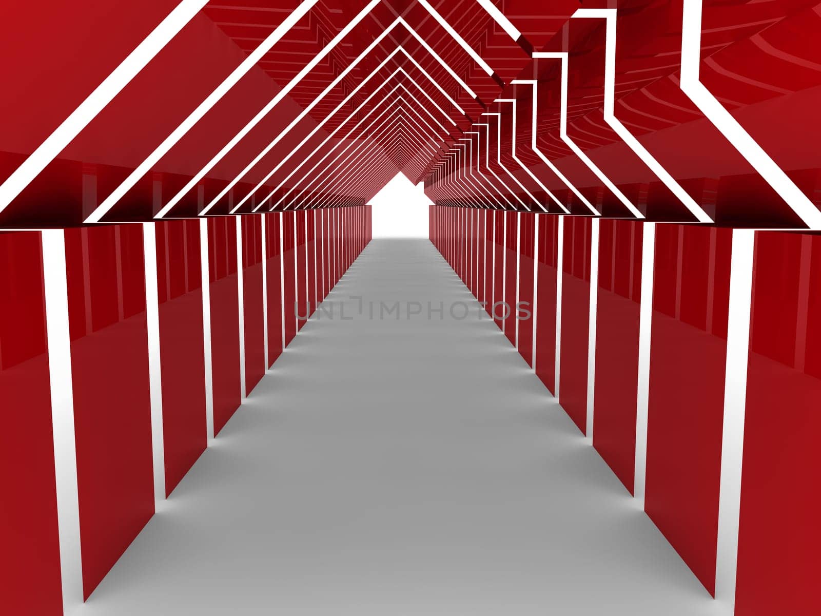 3d house tunnel red home estate business