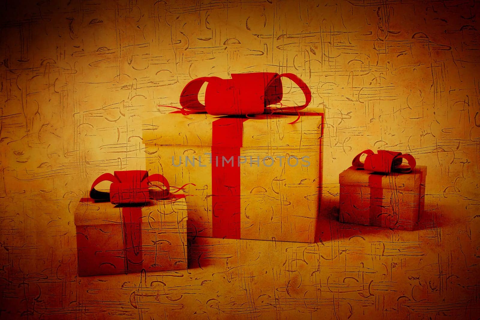 gift box on a white background 3d image