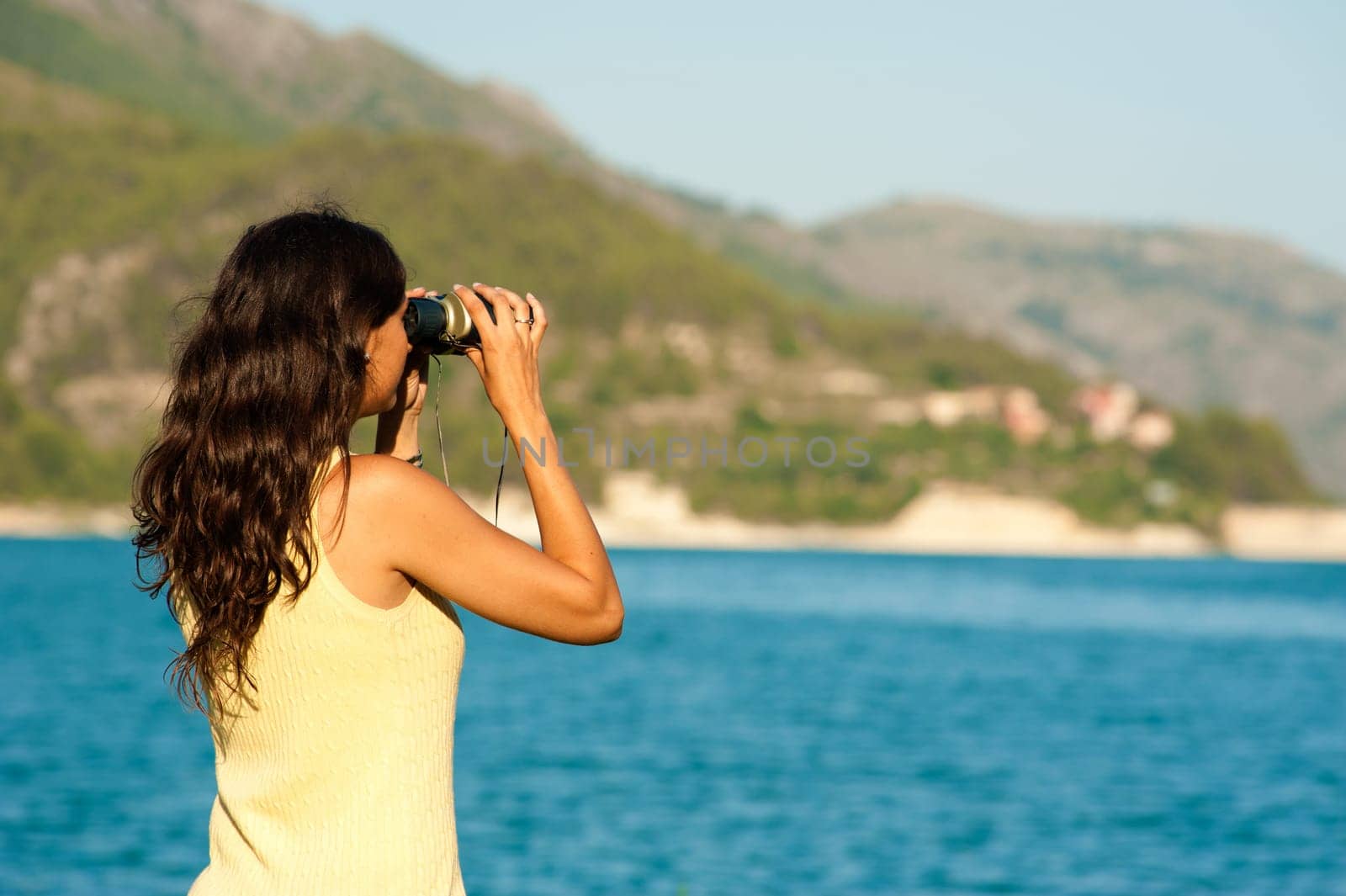 Woman watching out for a brighter future