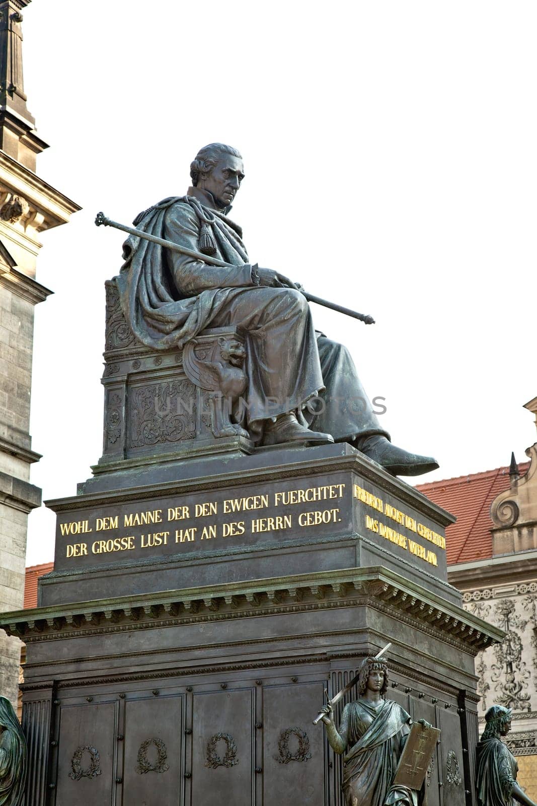 the statue of the "Friedrich August der Gerechte"" in Dresden Germany"