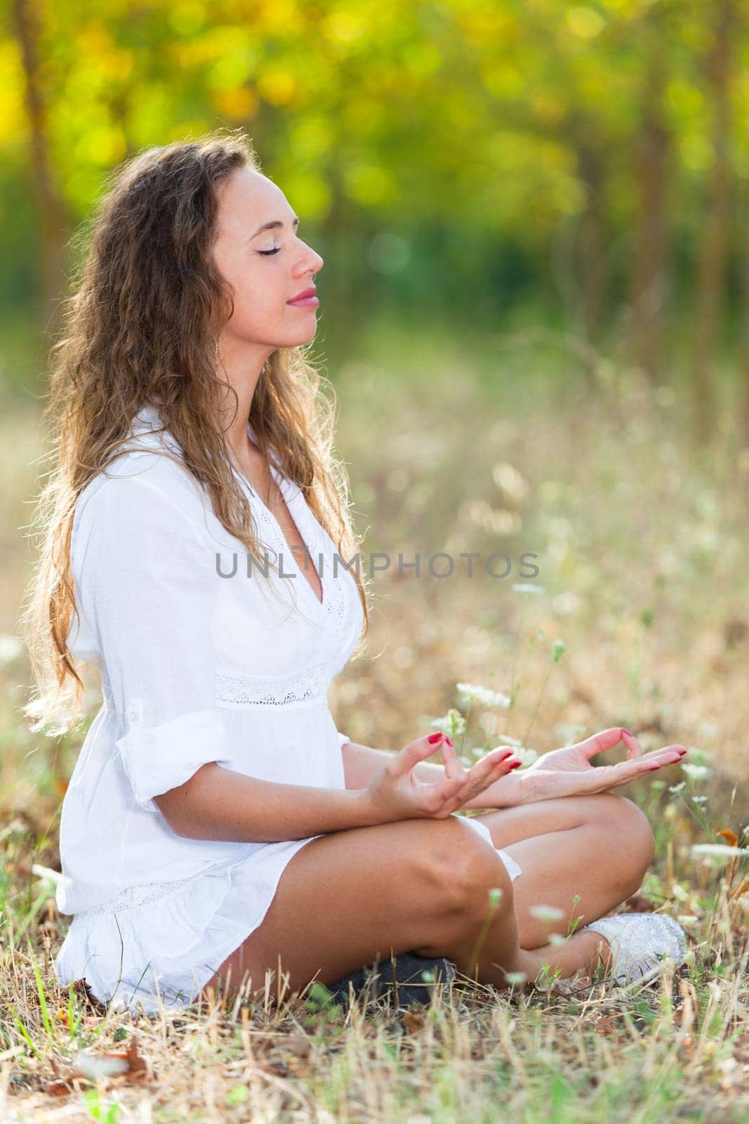 Beautiful Girl Doing Yoga Exercises