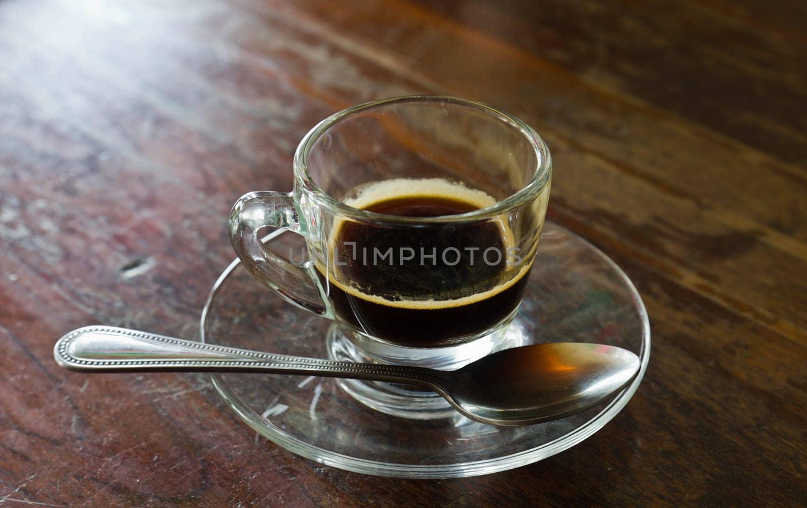 Cup of coffee on table,Black Coffee