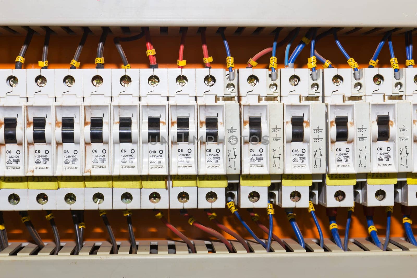 Control panel with circuit-breakers (fuse)