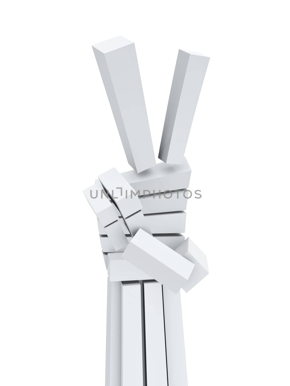 yeah gesture solid hand isolated on white background