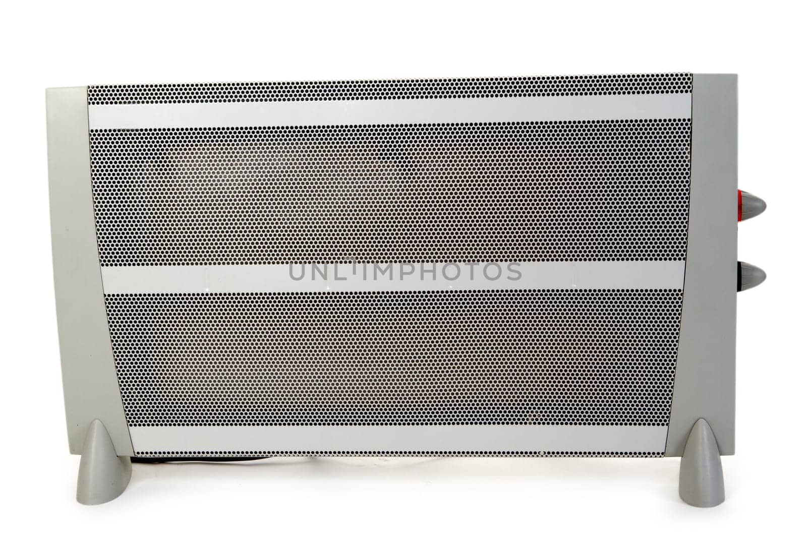 Electric radiator isolated on white background.