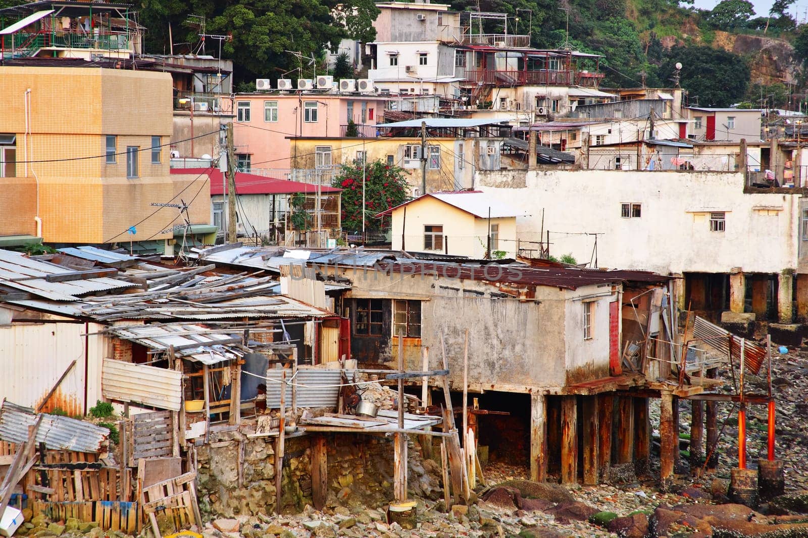 fishing village of Lei Yue Mun in Hong Kong