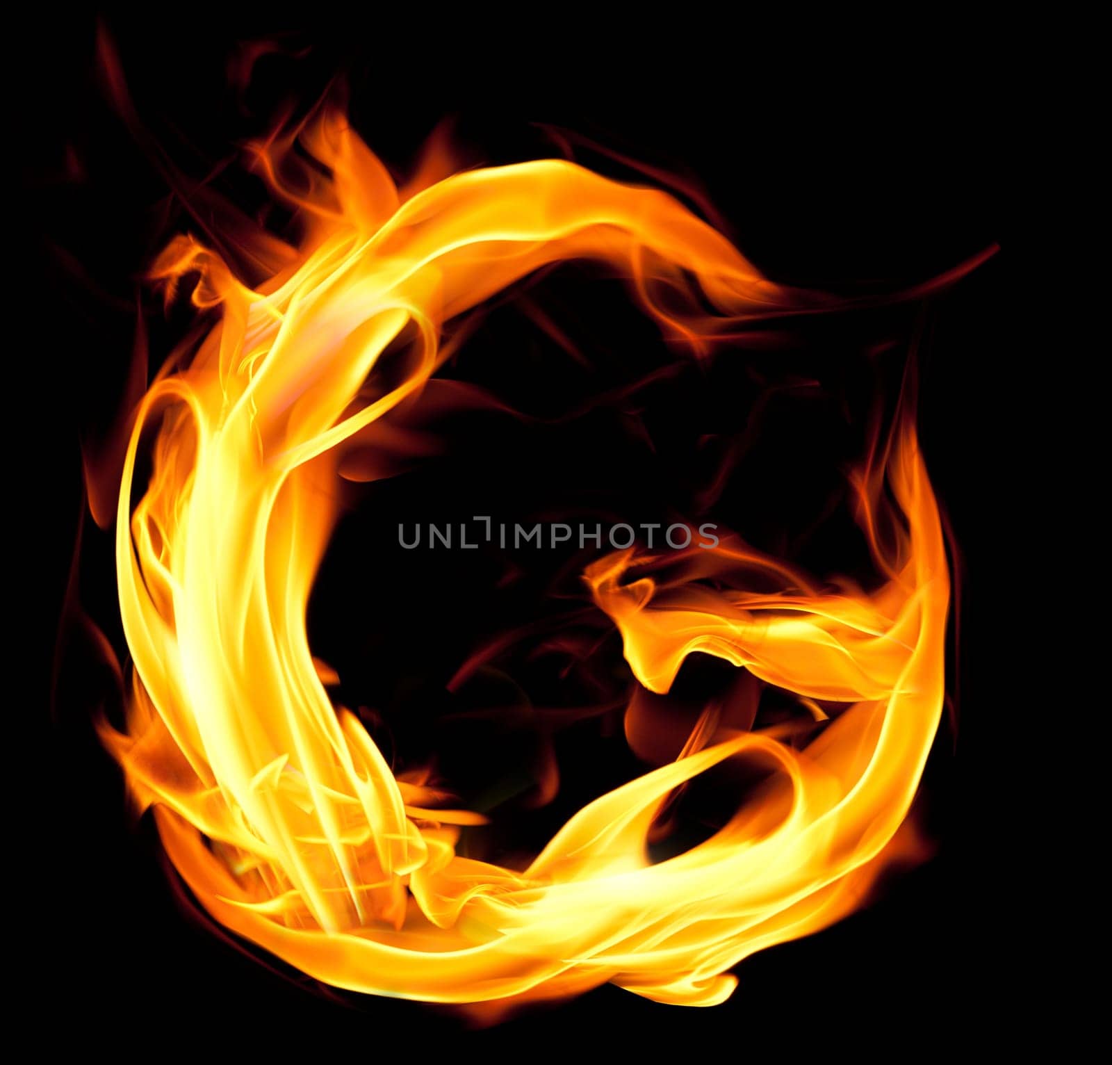 Fiery font. Letter G