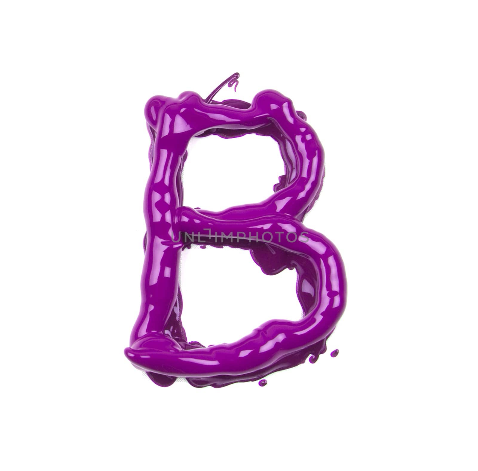 pink oil alphabet - letter B