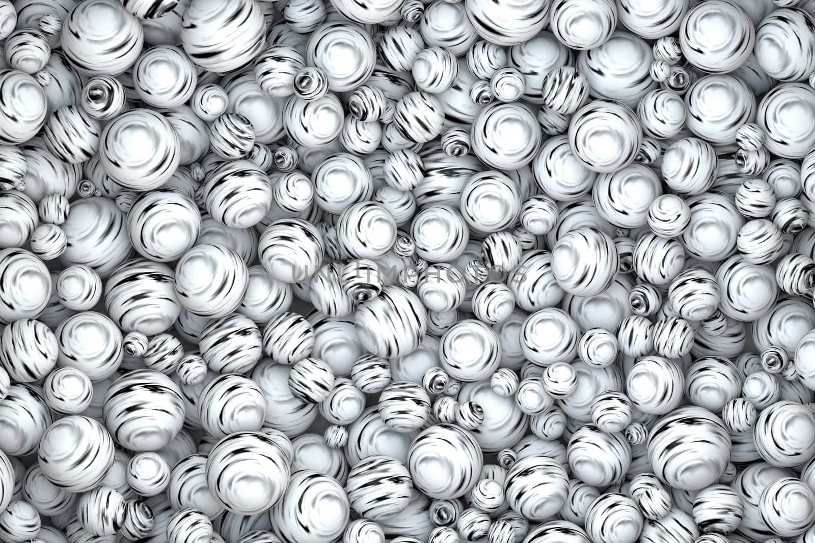 high quality rendering of abstract textured murmur in black and white
