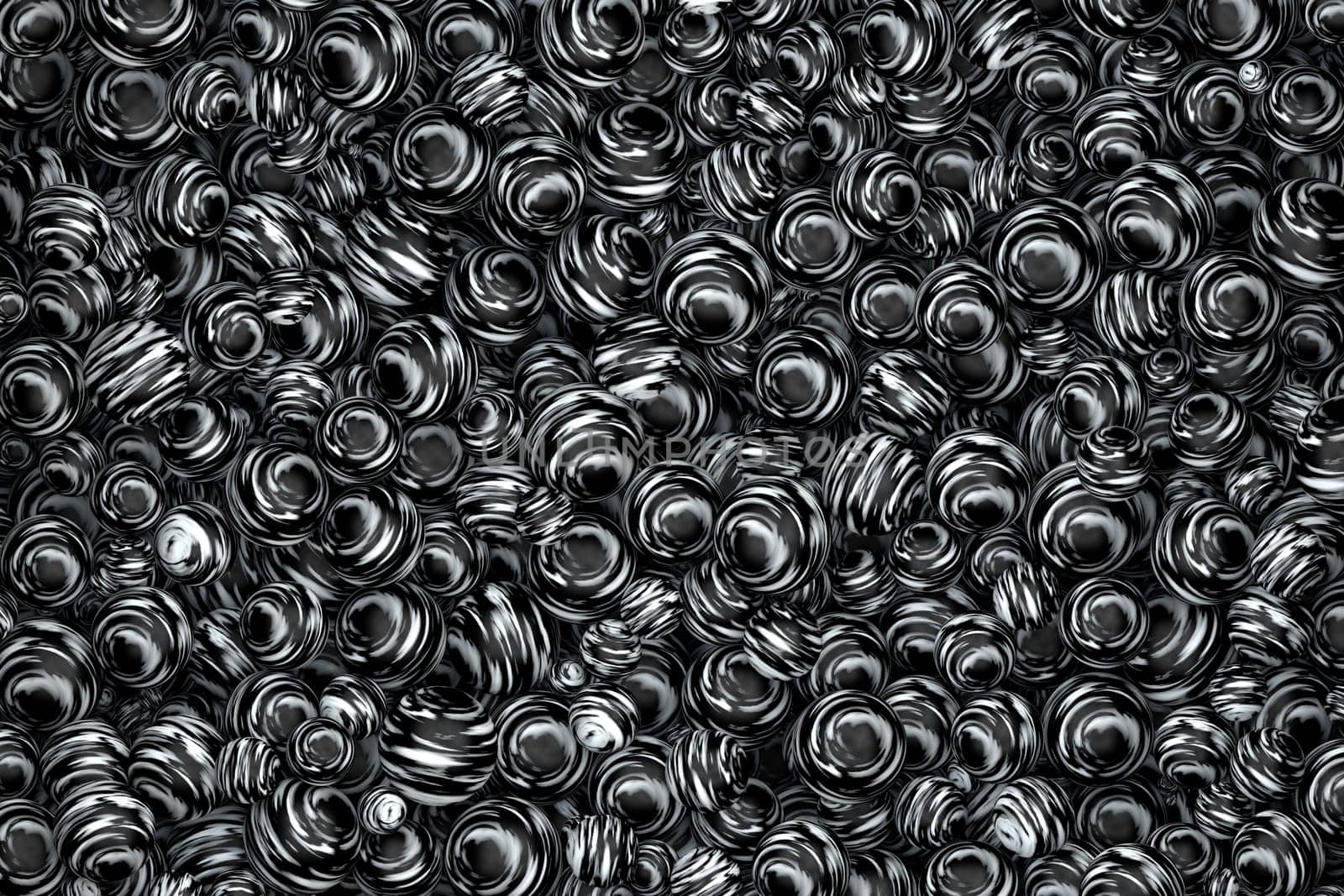 high quality rendering of abstract textured murmur in black