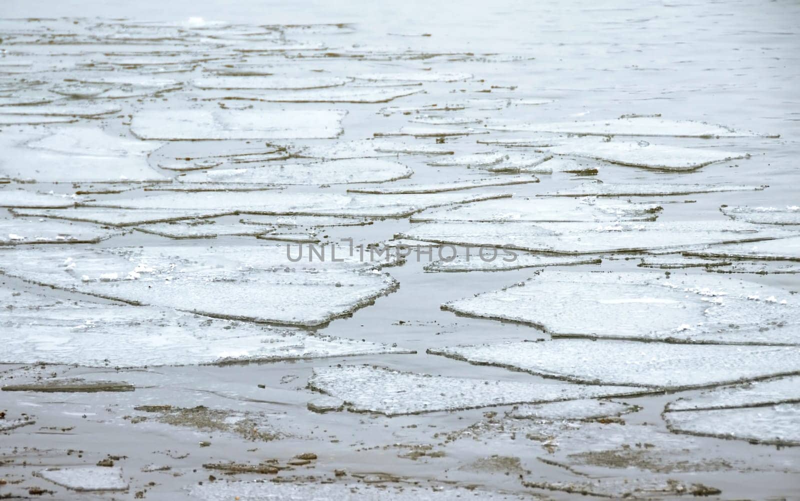 ice floating on water surface seasonal background