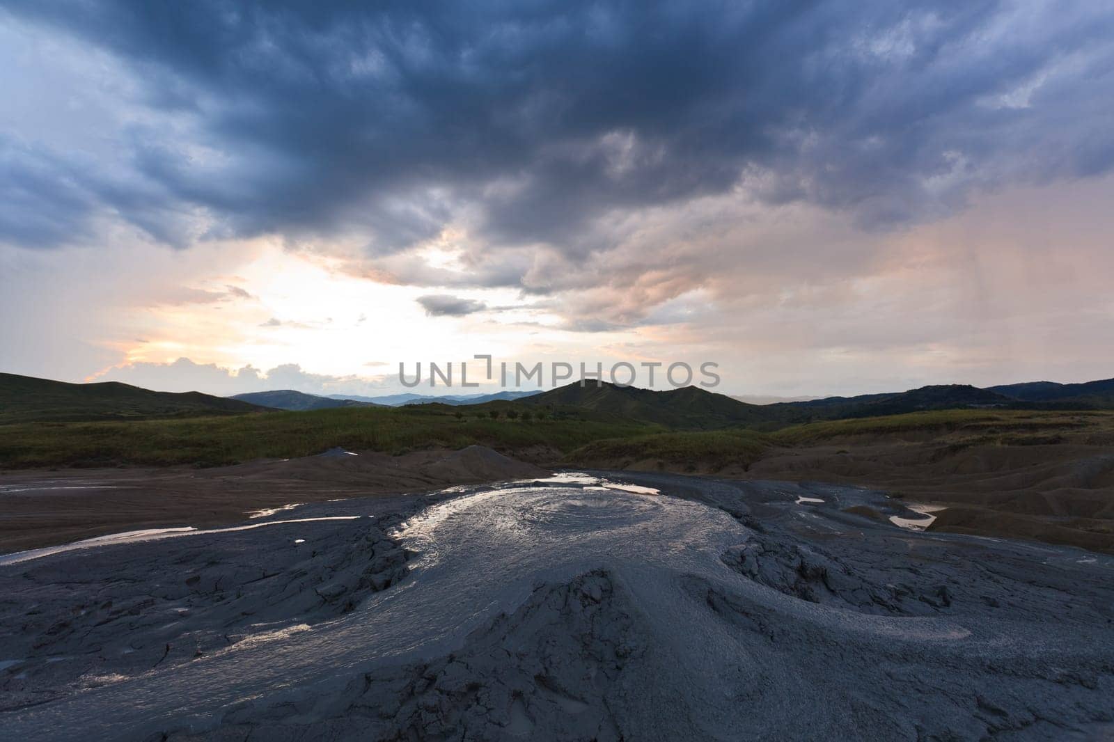 strange landscape produced bu active mud volcanoes