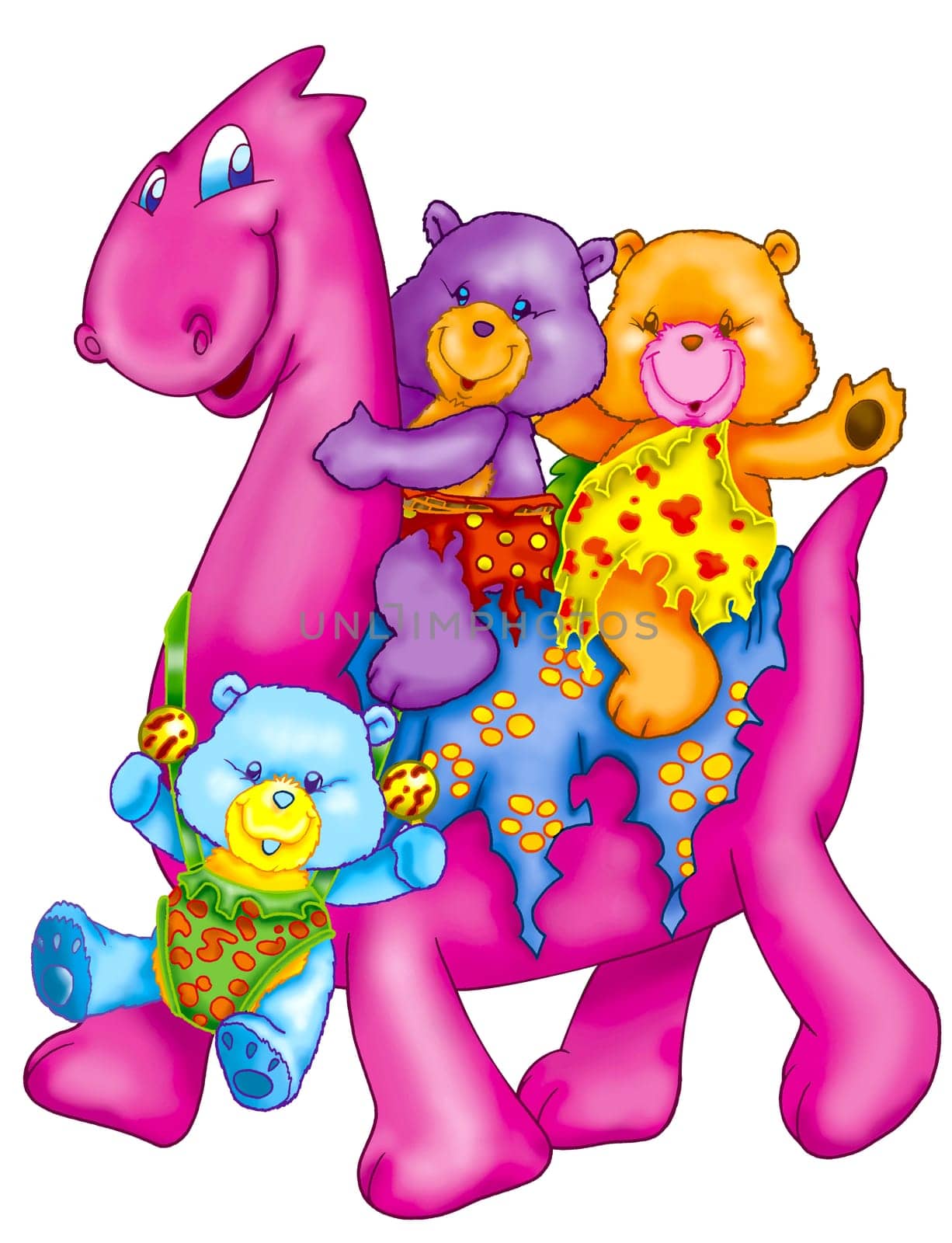 a digitally illustrated cute bears