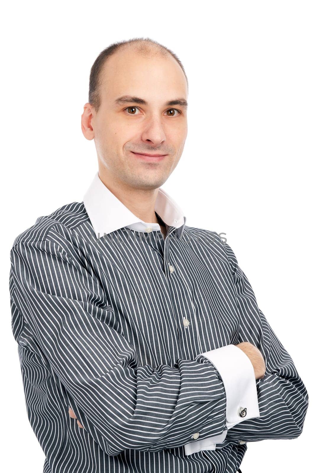 Handsome man isolated on a white