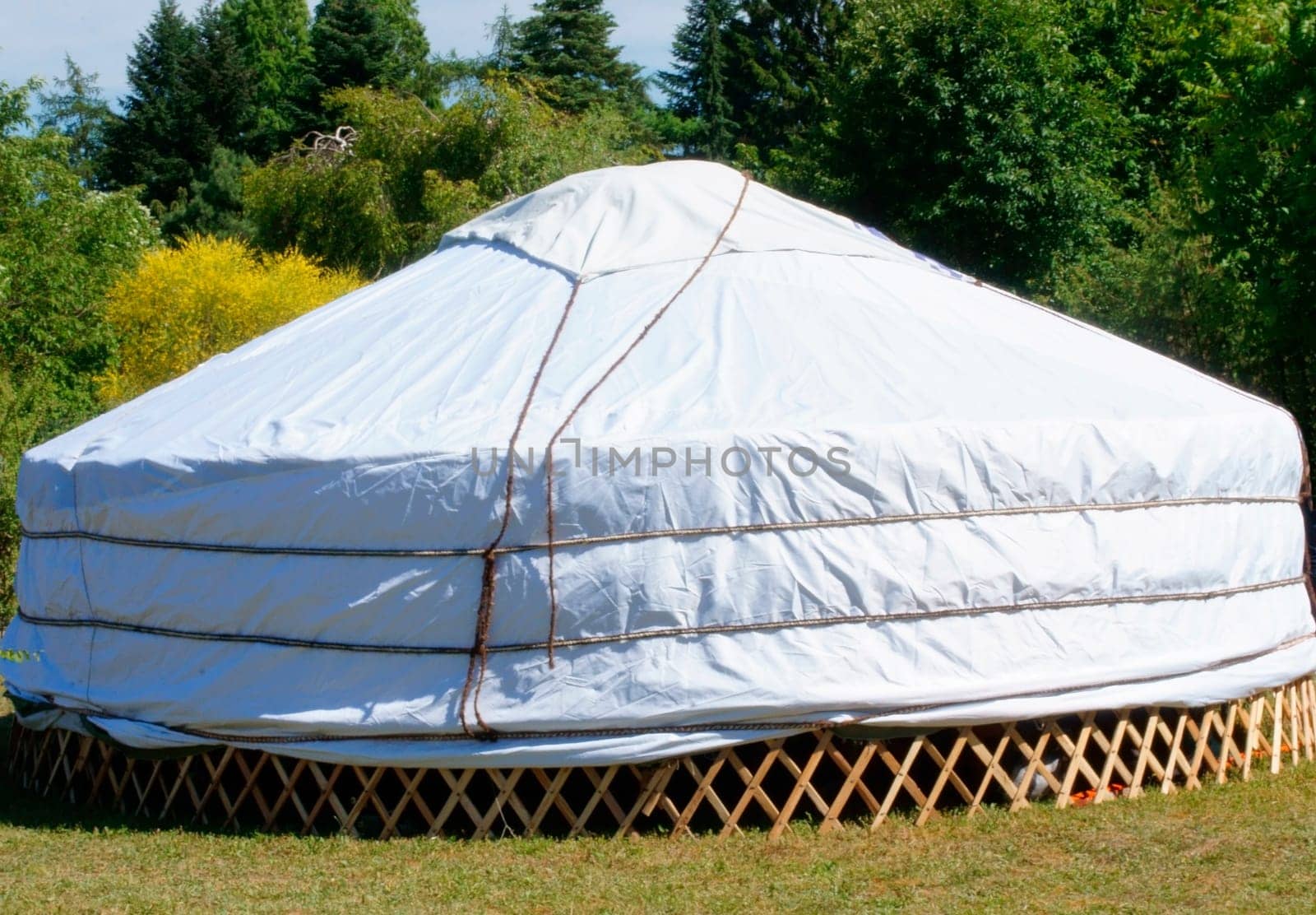 The traditional tent of the nomads,a yurt.