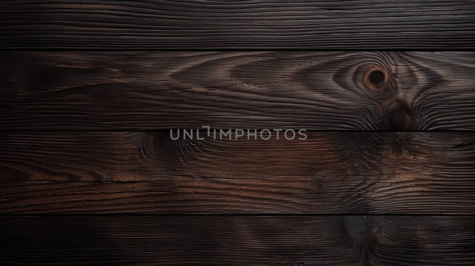 This photo features a dark wooden texture with a three-dimensional appearance, providing a rustic and natural feel to any design project. The wood background has a modern facing, professional color grading, and lighting that highlights the texture and detail of the wood. The image is captured in 8k resolution with an aspect ratio of 16:9.