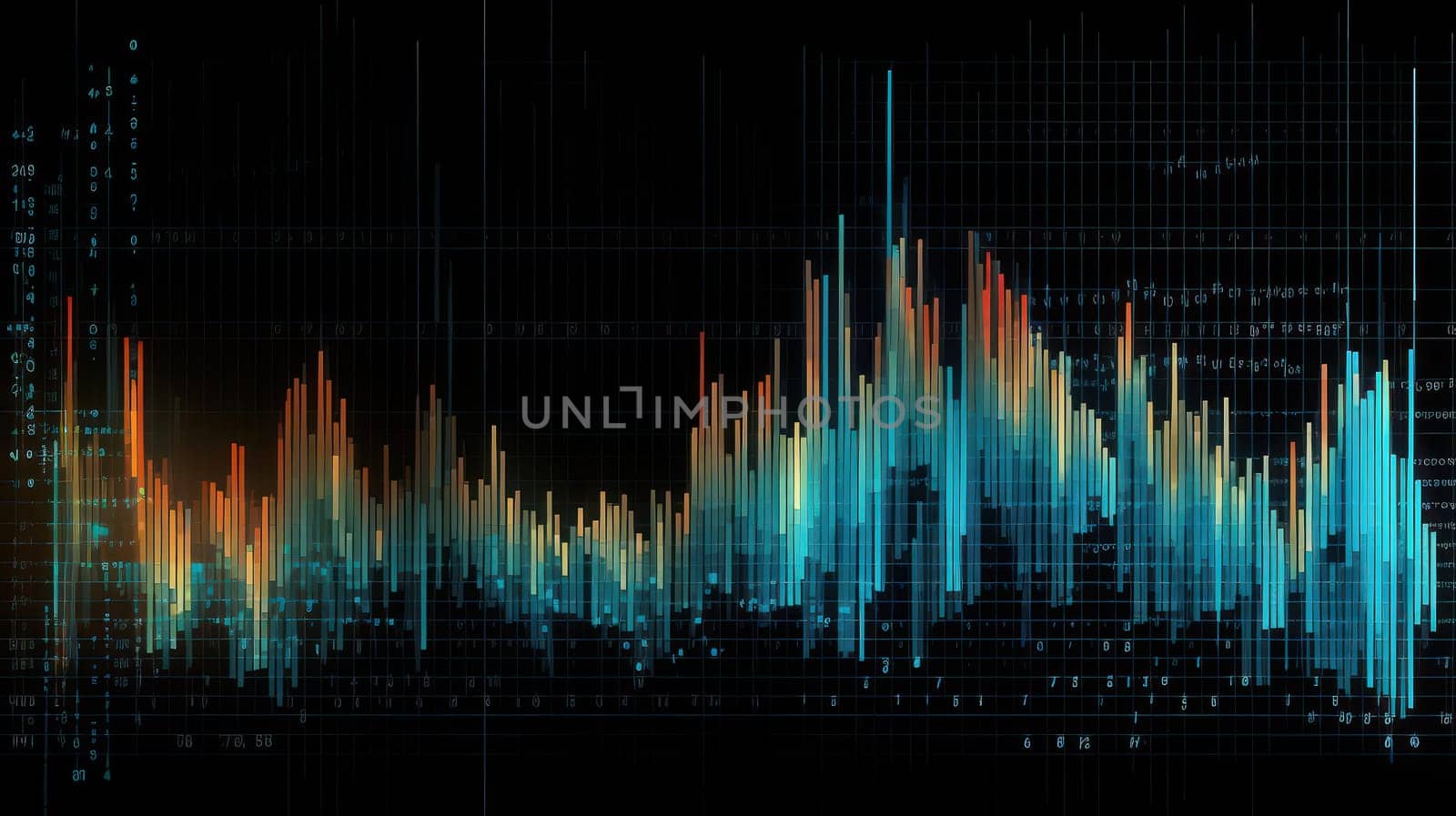 This digital graphics stock chart features a matrix design that showcases financial data in a visually stunning and easy-to-understand way. With its high resolution and 4k resolution, this image is perfect for use in presentations, reports, and other financial documents. The chart is created using digital graphics, making it easy to customize and edit to fit your needs.
