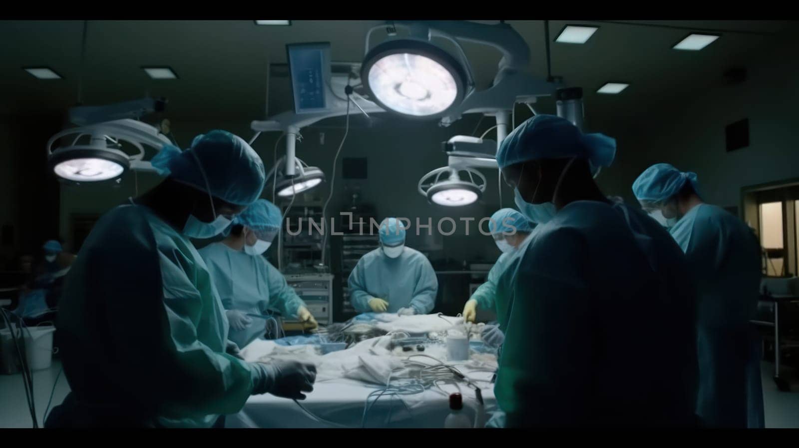 This 8k photo captures a group of skilled surgeons and medical professionals working together to provide high-quality patient care. With a focus on precision, care, and collaboration, this team is committed to achieving optimal outcomes for their patients.