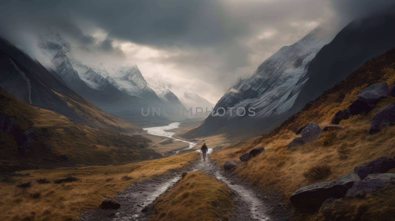 This breathtaking 8K photo captures the beauty of nature and the serenity of the great outdoors. A winding path leads through a lush green forest, with tall trees and ferns on either side. Sunlight filters through the leaves, casting dappled shadows on the ground. The path leads off into the distance, inviting the viewer to explore and discover what lies ahead.