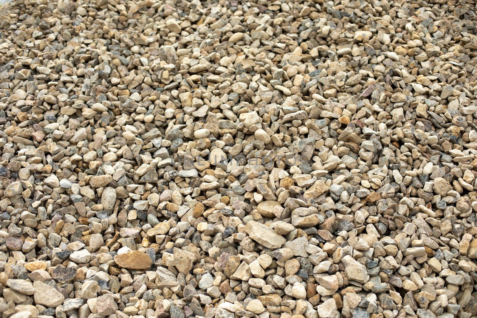 Gravel texture. Small stone. Construction details. Building material. Lots of rubble.