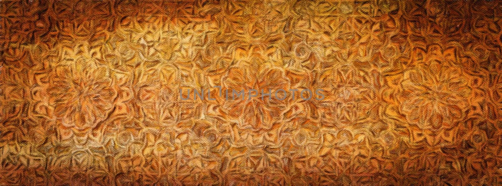 Creative illustration of arabic background. Beige arab geometric decoration - vintage retro design