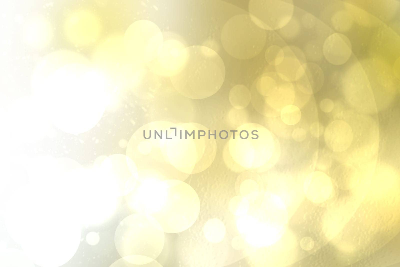 Abstract blurred fresh vivid spring summer light delicate pastel yellow green white bokeh background texture with bright circular soft color lights. Beautiful backdrop illustration.