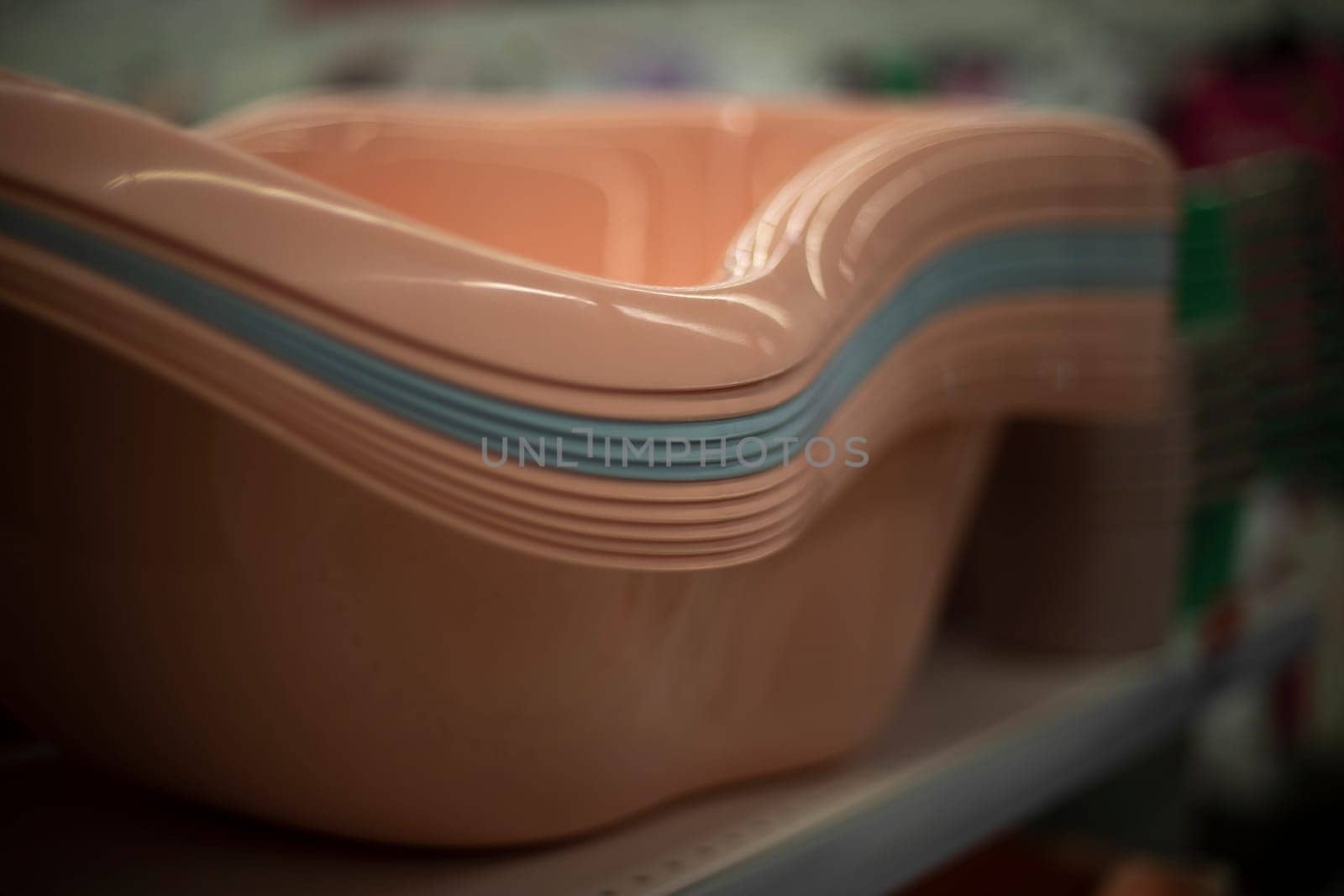Baby bath. Products for children. Bathroom accessory for baby. Plastic basin. Baby bath.