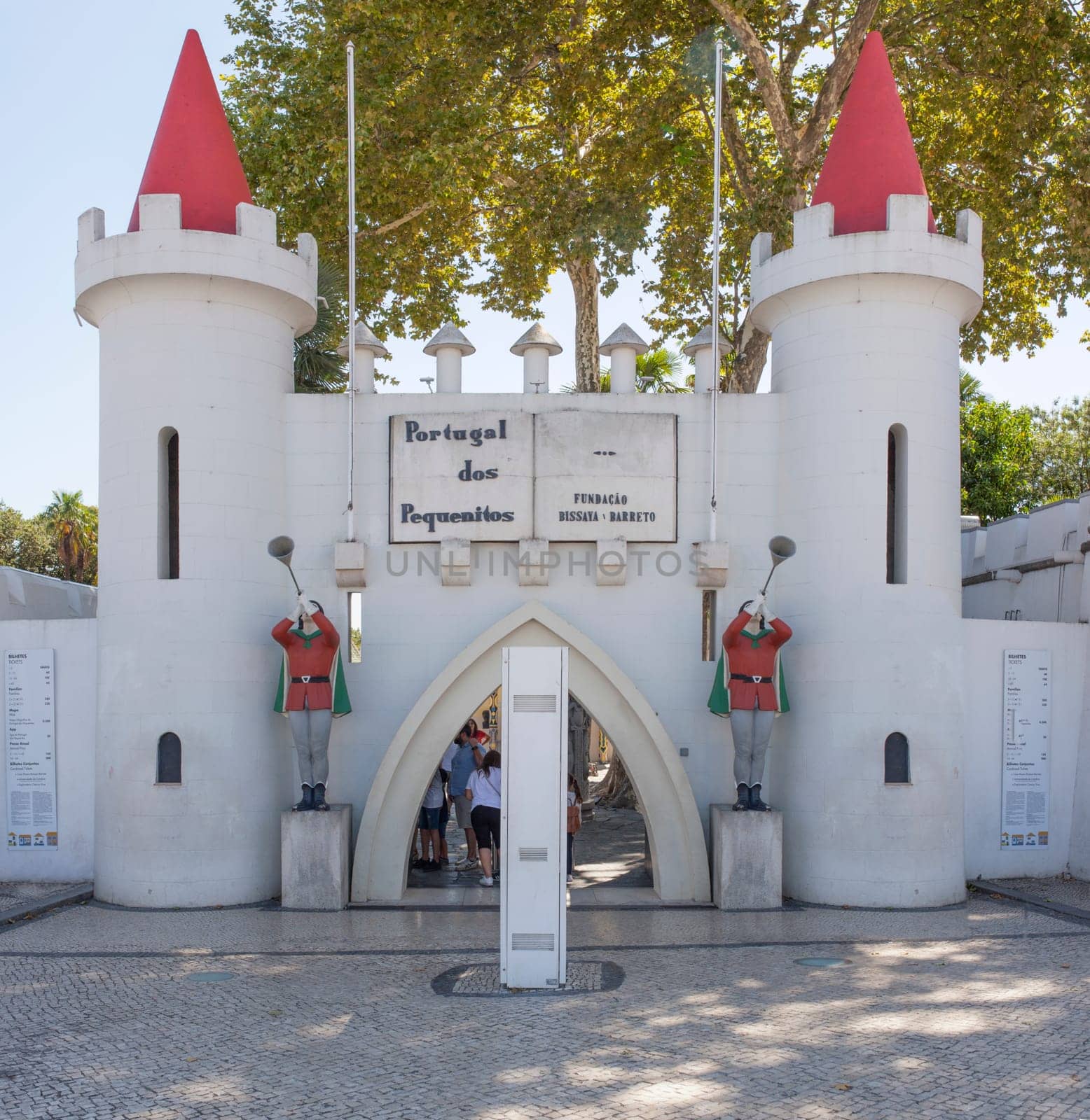Coimbra, Portugal - Sept 7th 2019: Portugal dos Pequenitos entry, Coimbra. Considered to have been the first theme park in the country