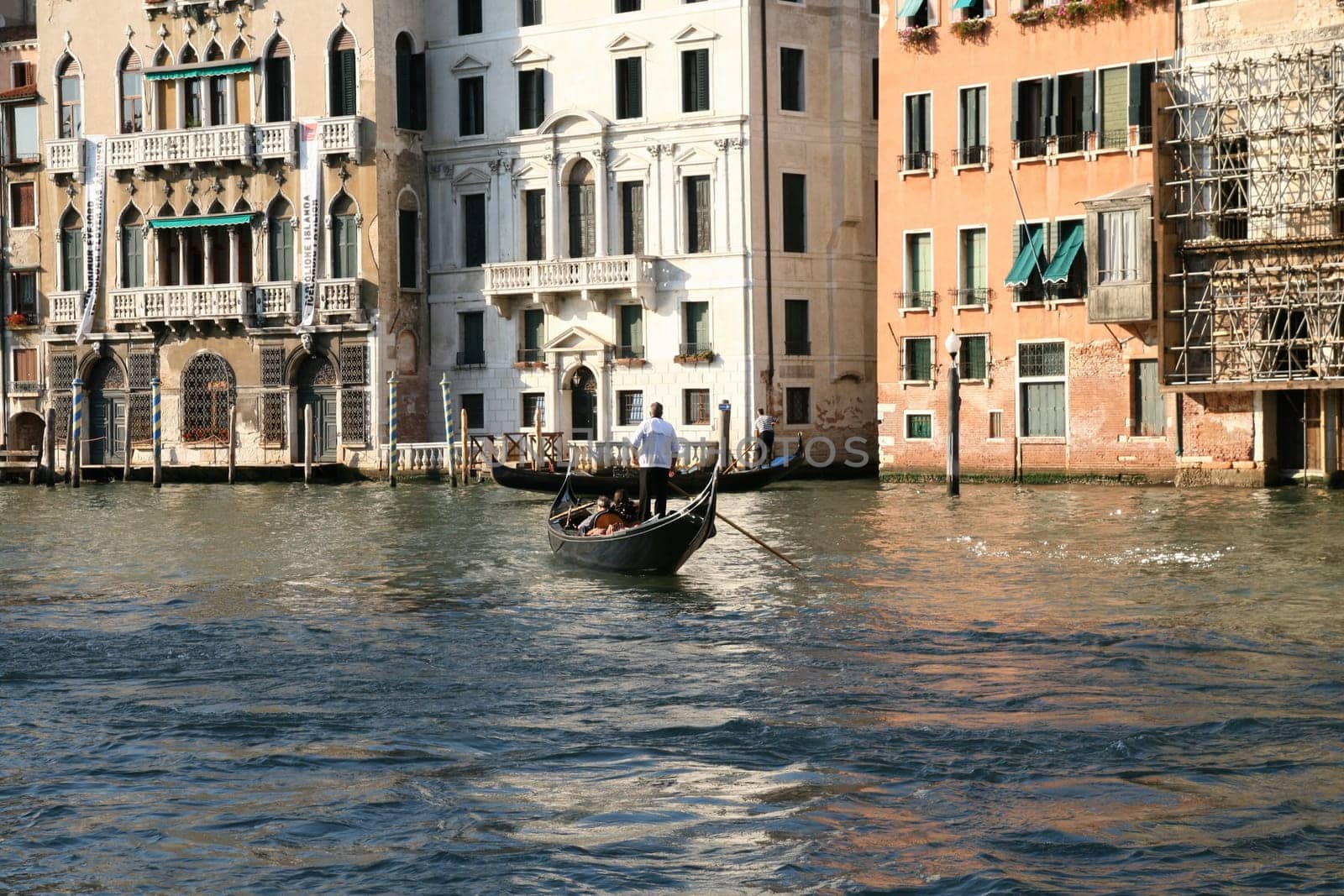 Venice a landscape channels and bridges the summer is beautiful gondola