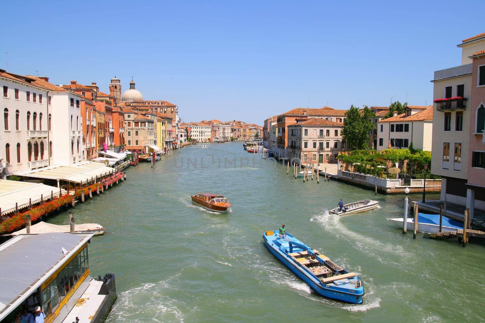 Venice a landscape channels and bridges the summer is beautiful gondola