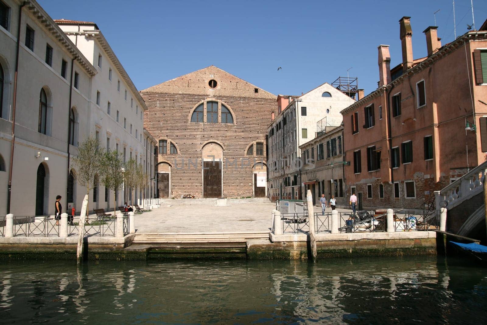Venice a landscape channels and bridges the summer is beautiful gondola