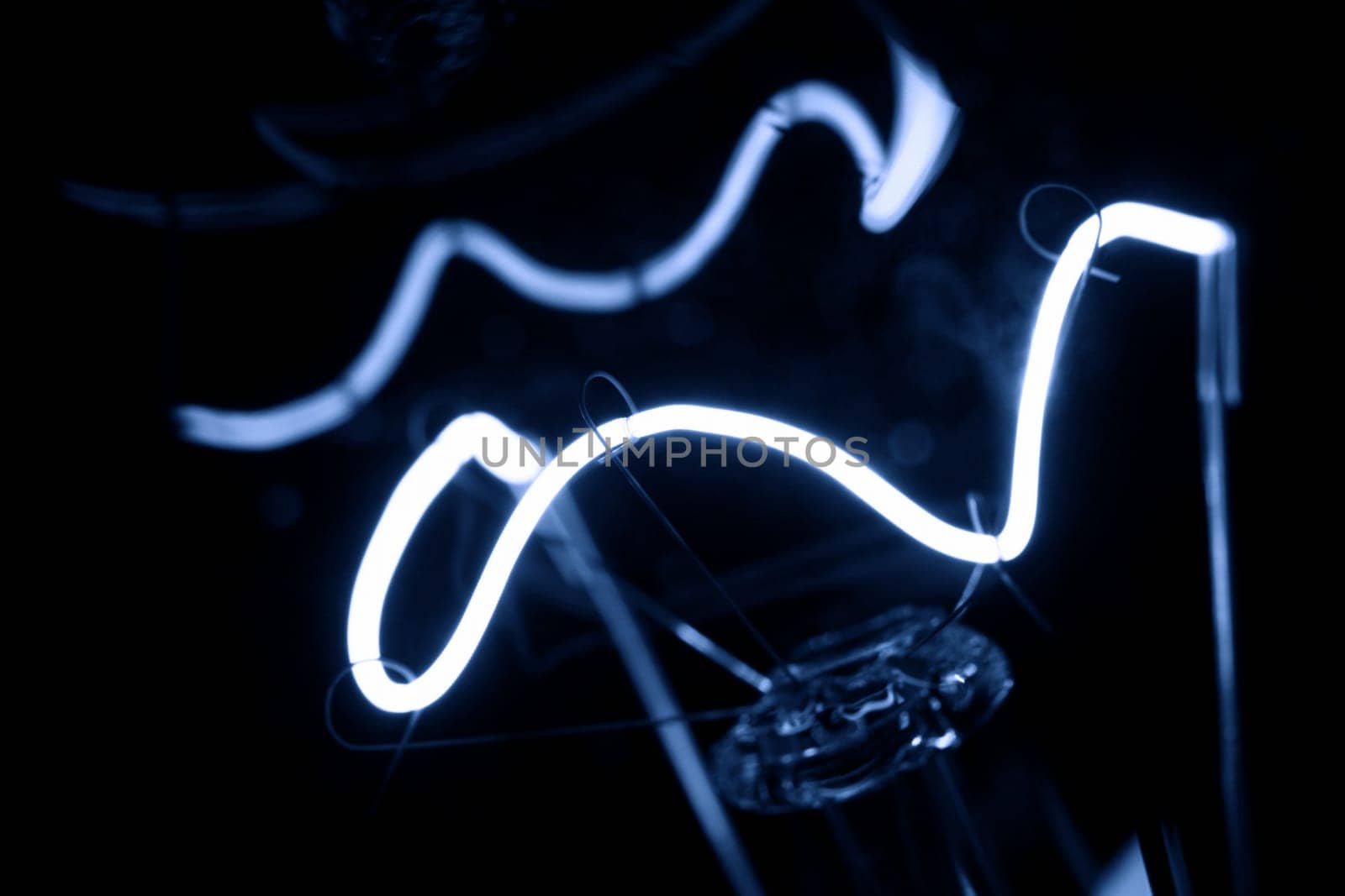 lamp power shine on black background