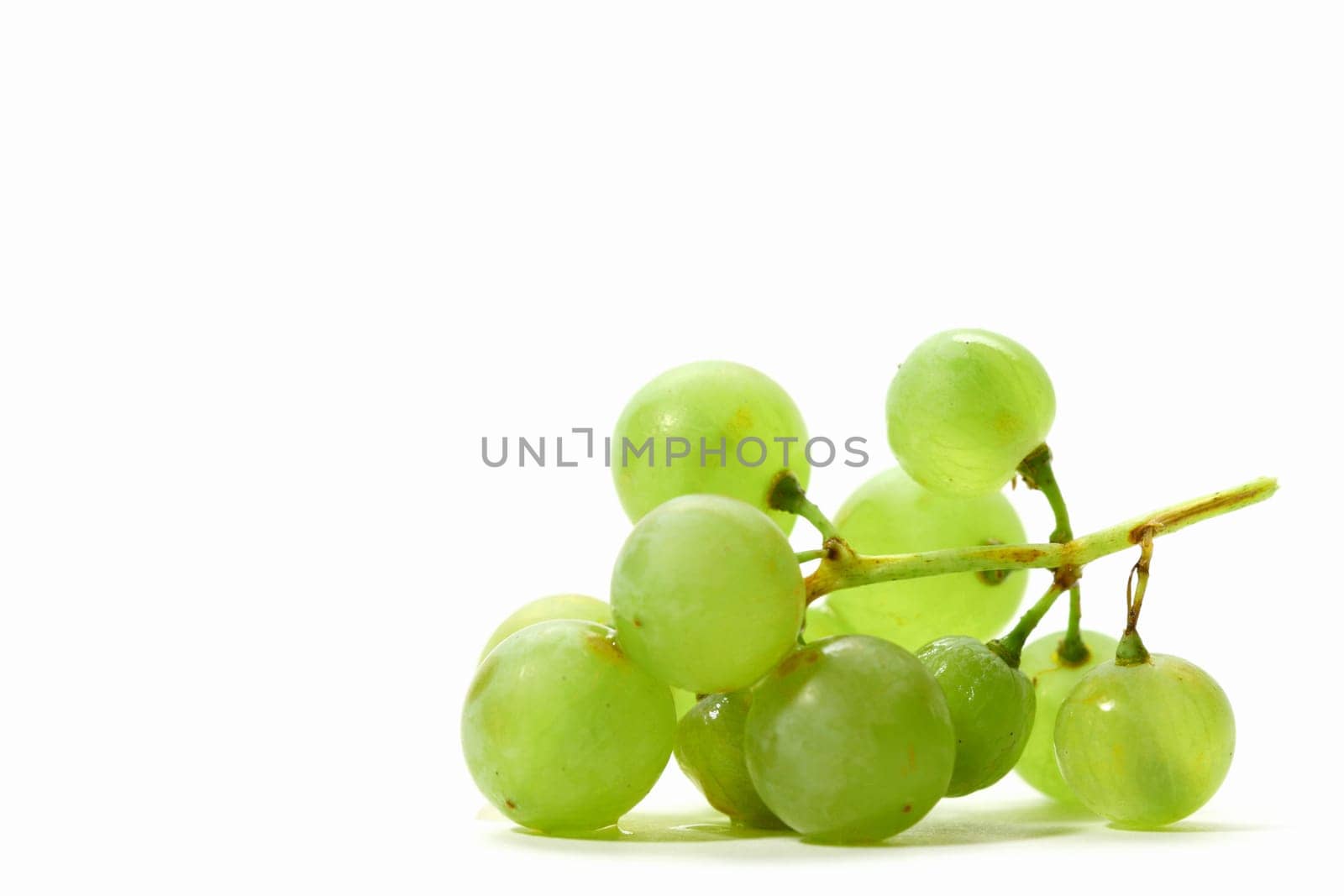 green grape isolated on white background