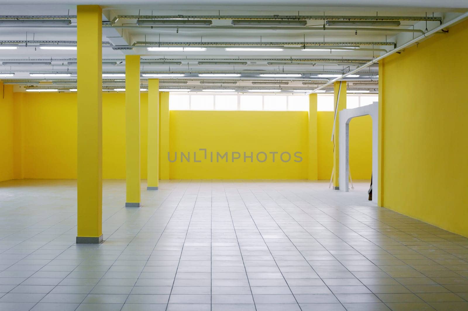 Greater room of modern under construction office