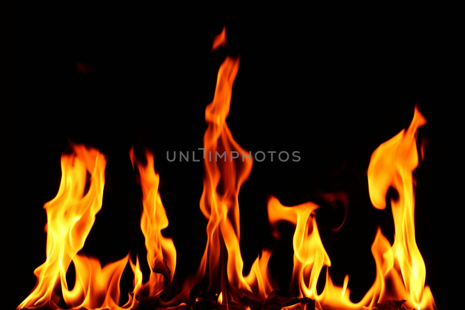 fire flame on black background