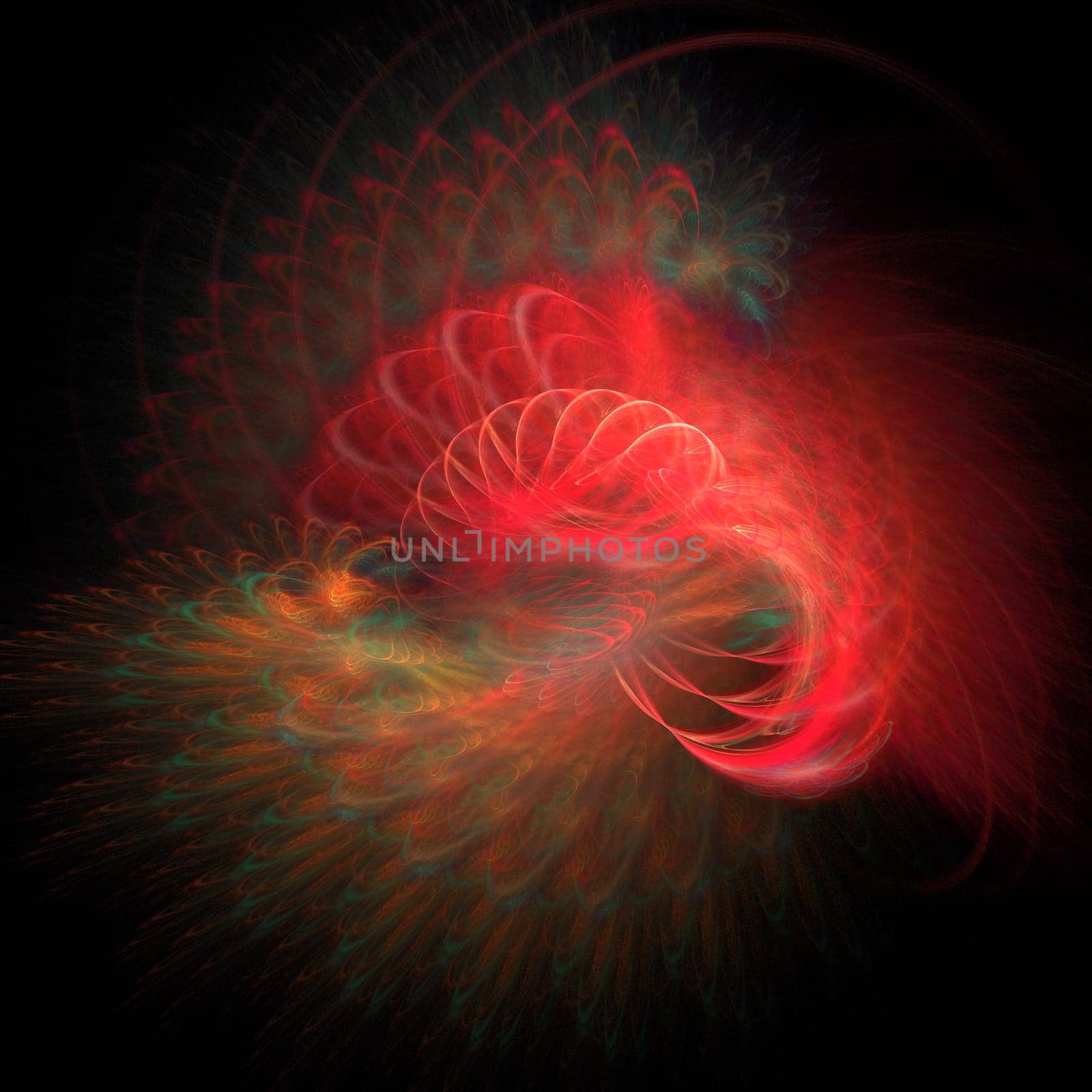 A fractal on a black background