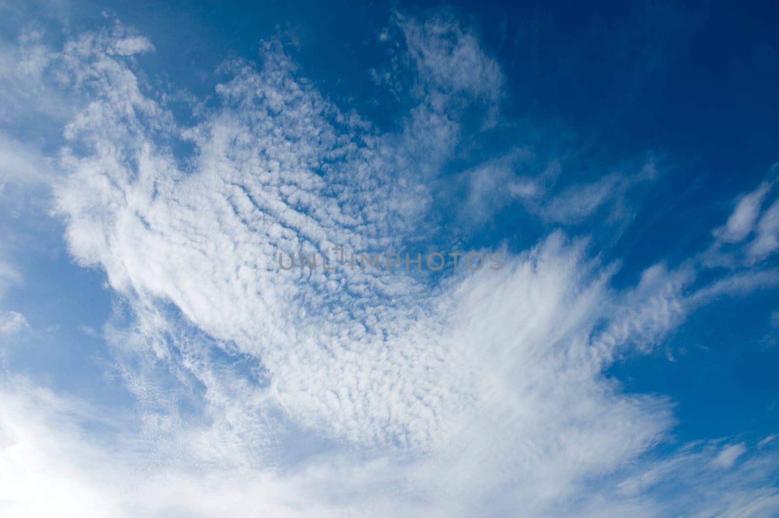 Beautiful white clouds in the blue sky