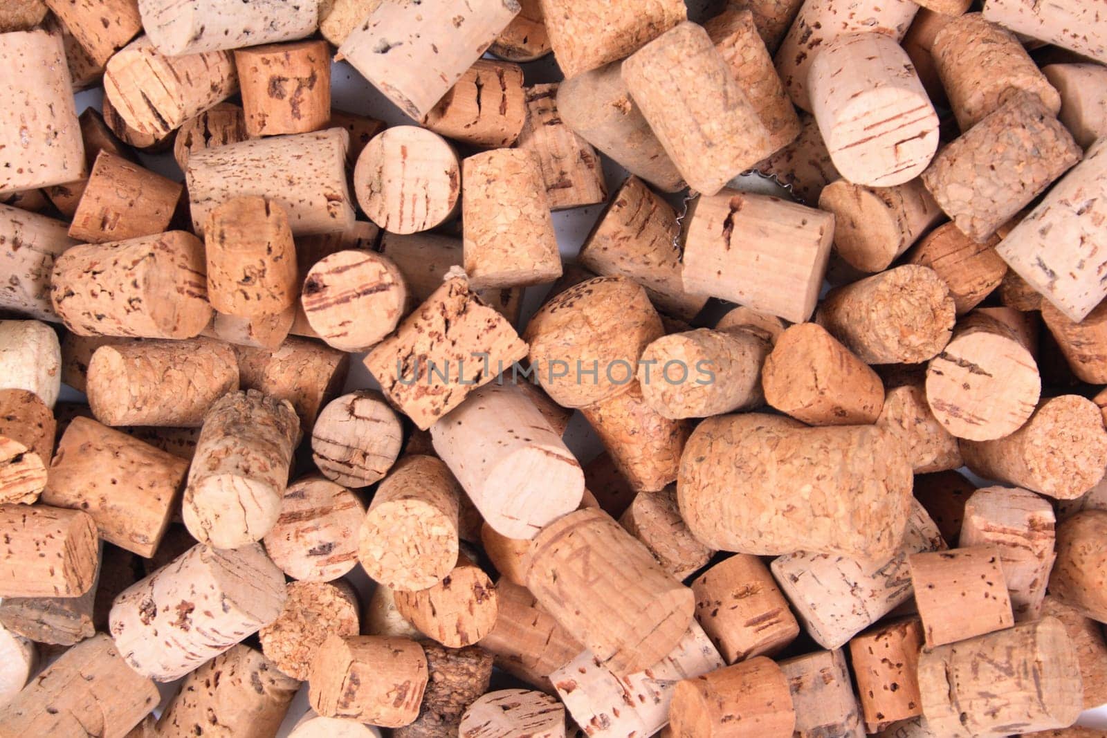 cork background from many old wine caps