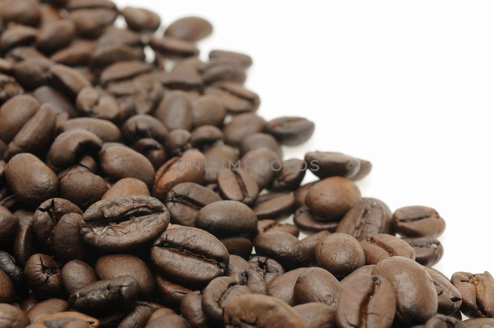 Coffee beans background with copyspace