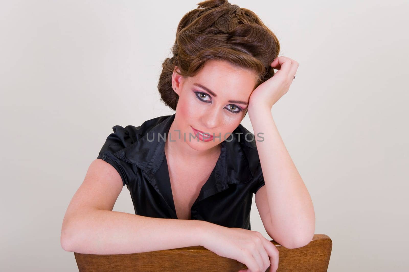 Glamorous portrait of a sexy young woman.
