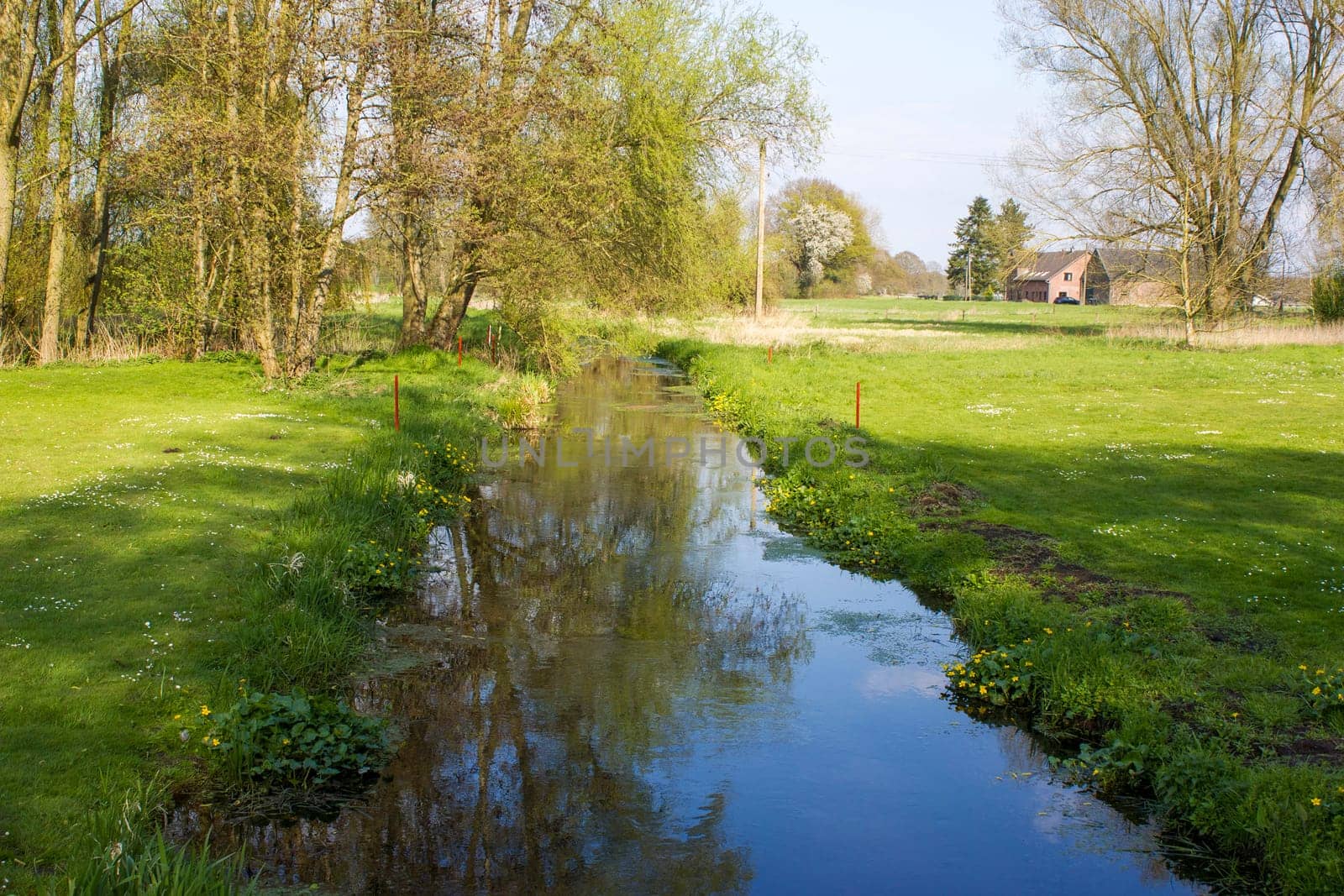 German countryside landscape, Issum, Lower Rhine Region, Germany