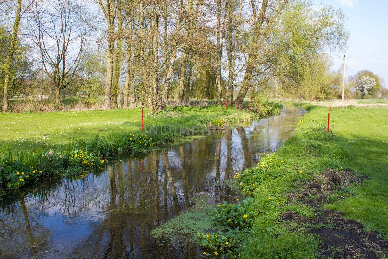 German countryside landscape, Issum, Lower Rhine Region, Germany